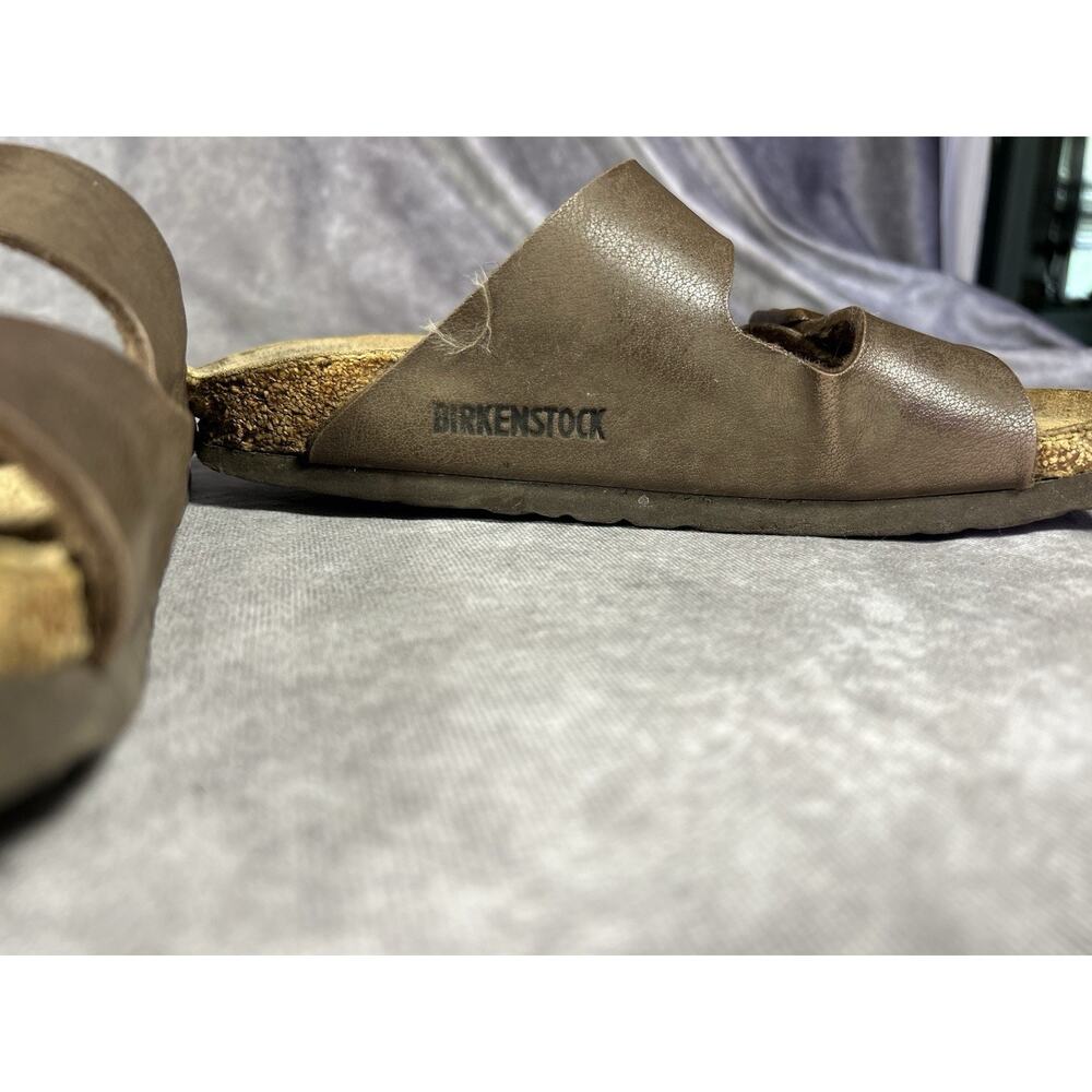 Birkenstock Arizona Brown Birko-Flor Sandals Kids Size 30 EU Double Strap - Picture 3 of 4
